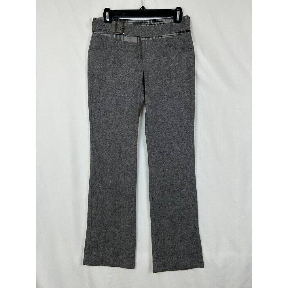 Y2K‎ Buffalo David Bitton Flare Leg Pants Women's 26 Gray Low-Rise Bratz Grunge